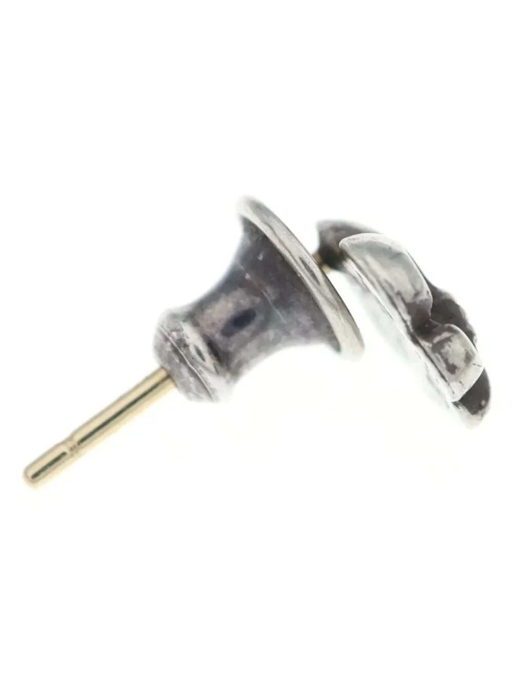 Chrome Hearts CO BS Flr BS Flare Stud Earrings Silver